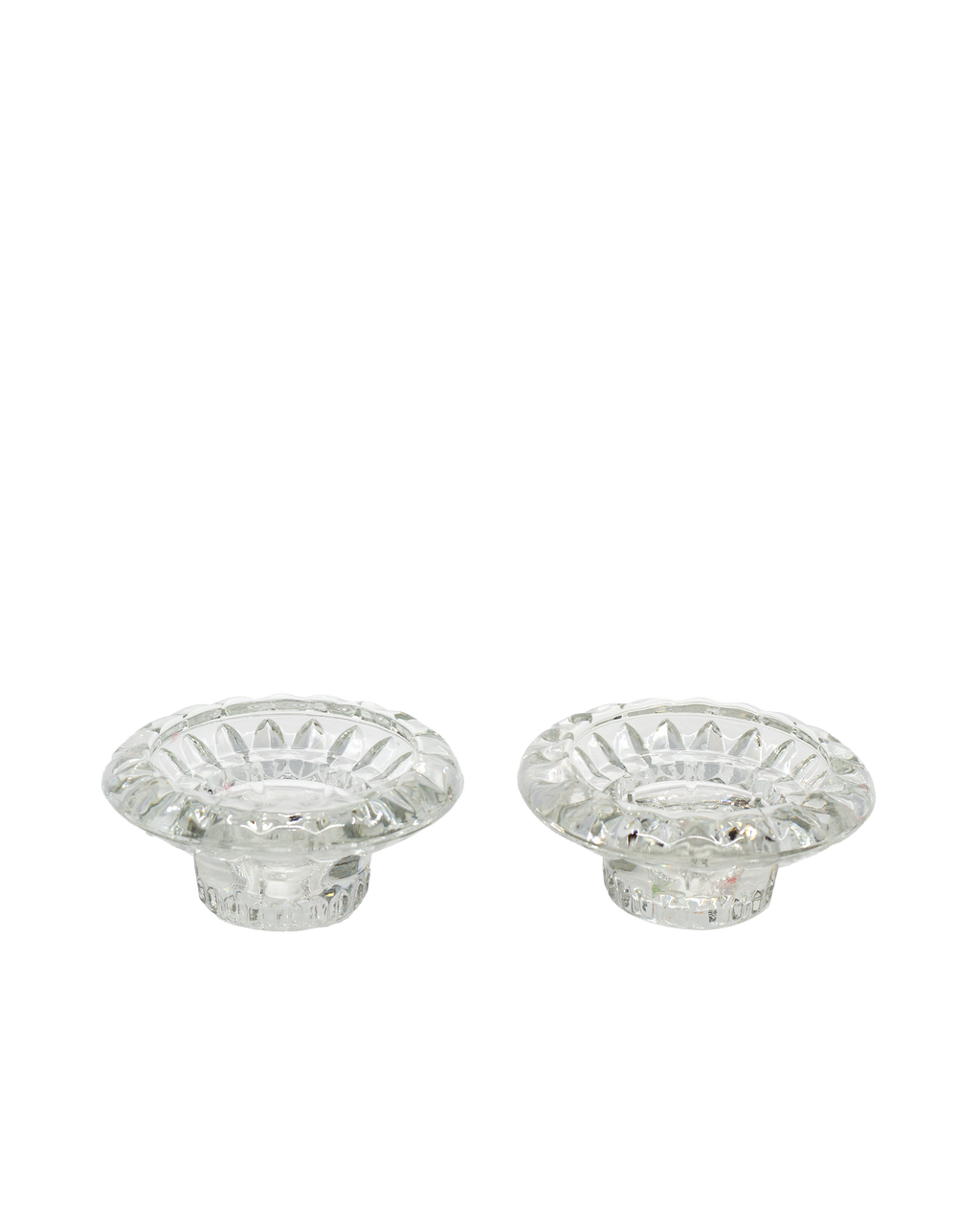 KIG Multi-Size Glass Candle Holders — Set of 2