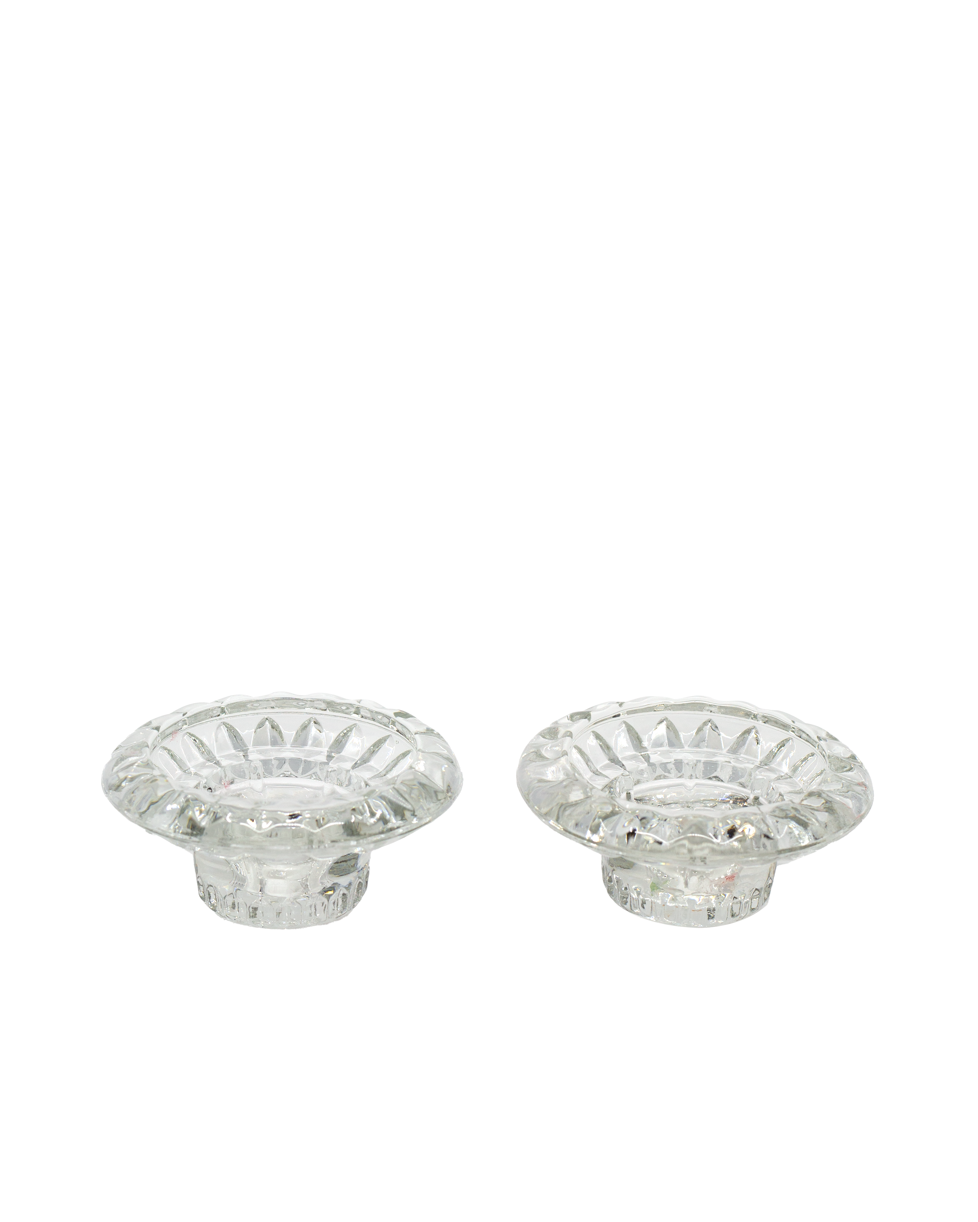 KIG Multi-Size Glass Candle Holders — Set of 2