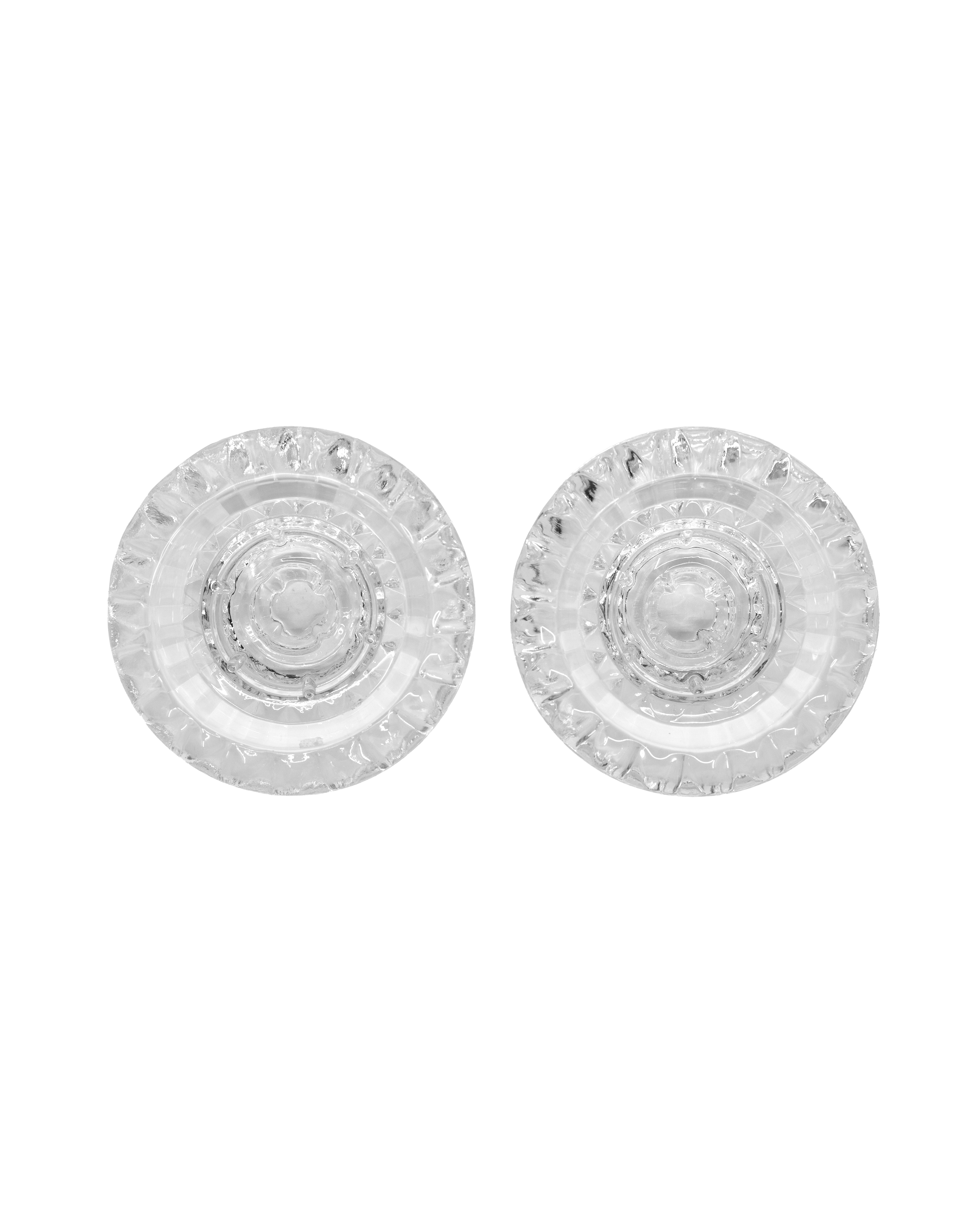 KIG Multi-Size Glass Candle Holders — Set of 2
