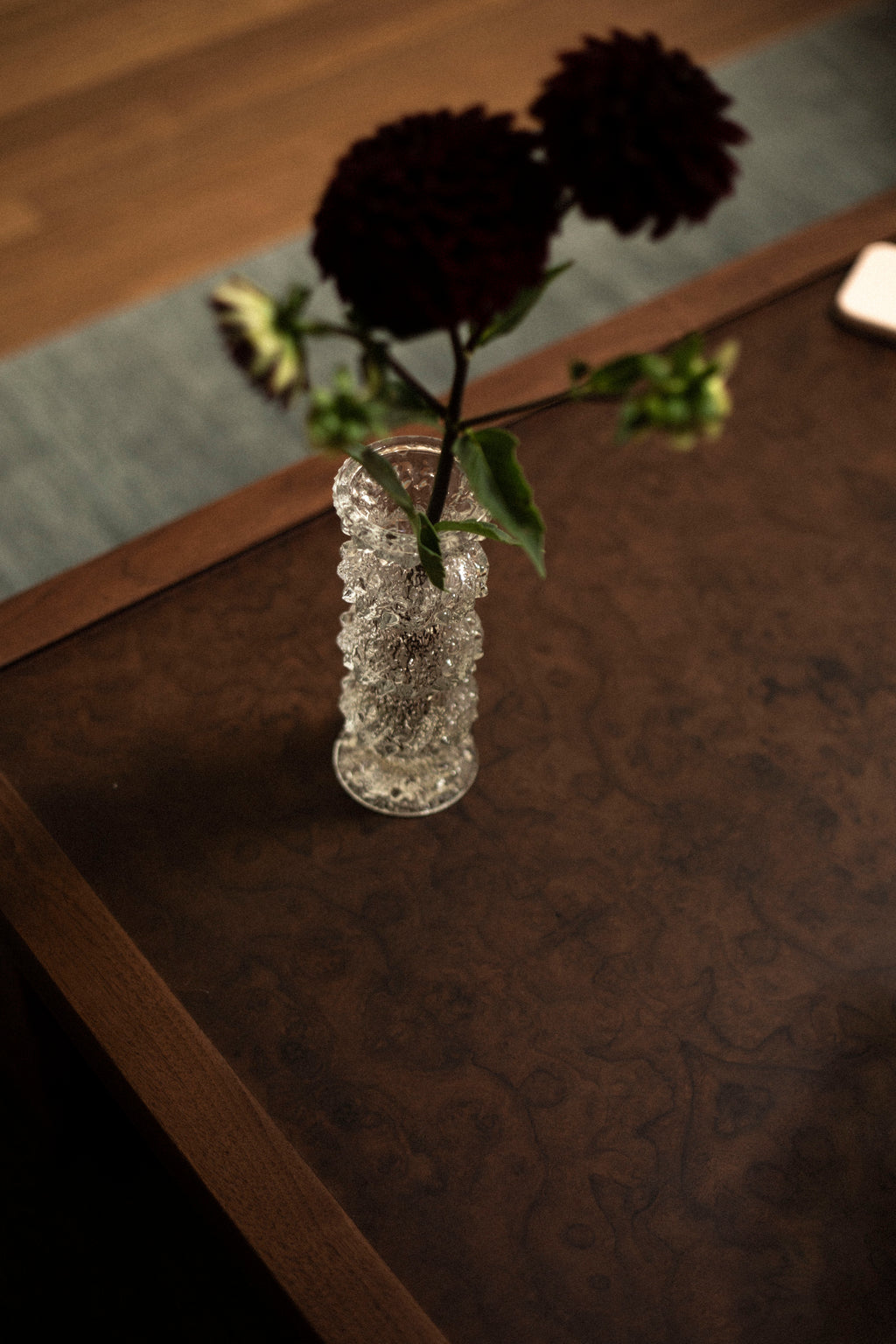 Oberglas 'Ice' Textured Art Glass Vases — Set of 2