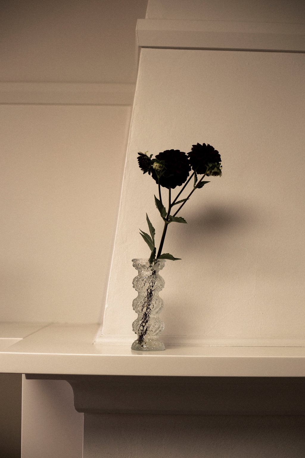 Oberglas 'Ice' Textured Art Glass Vases — Set of 2