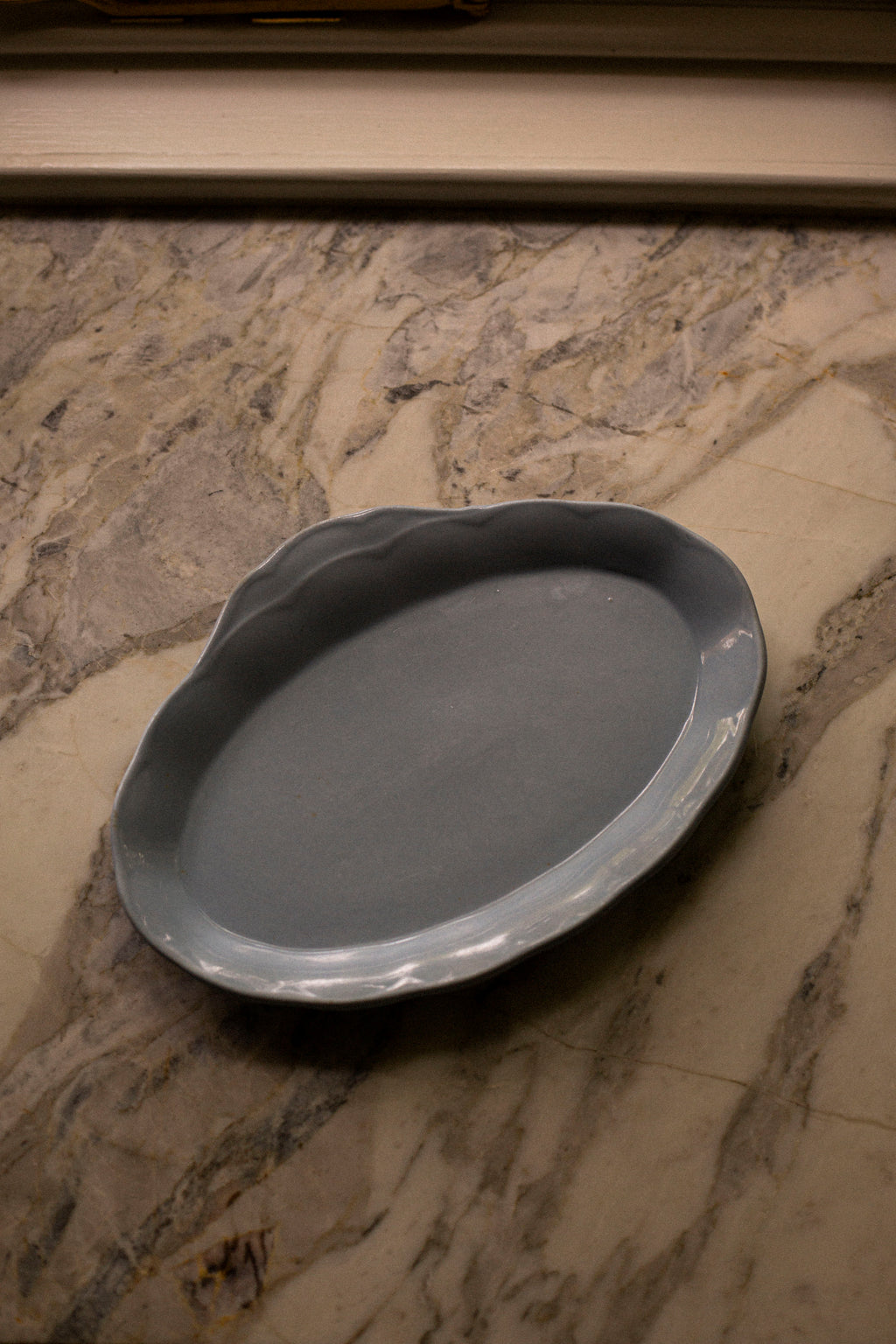 Grindley 'Lupin Petal' Blue Oval Plate